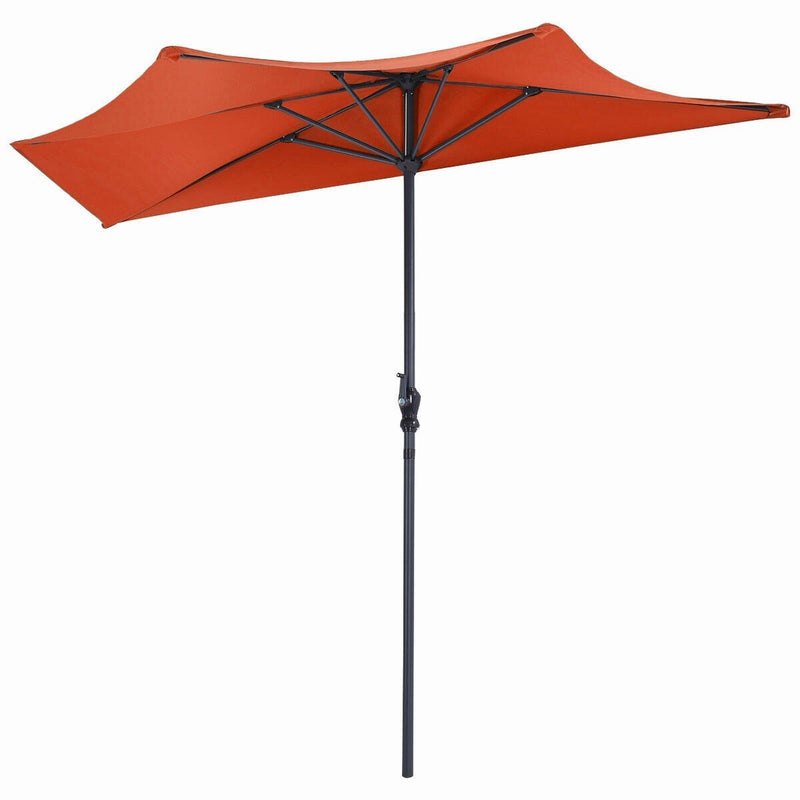 9Ft Patio Bistro Half Round Umbrella