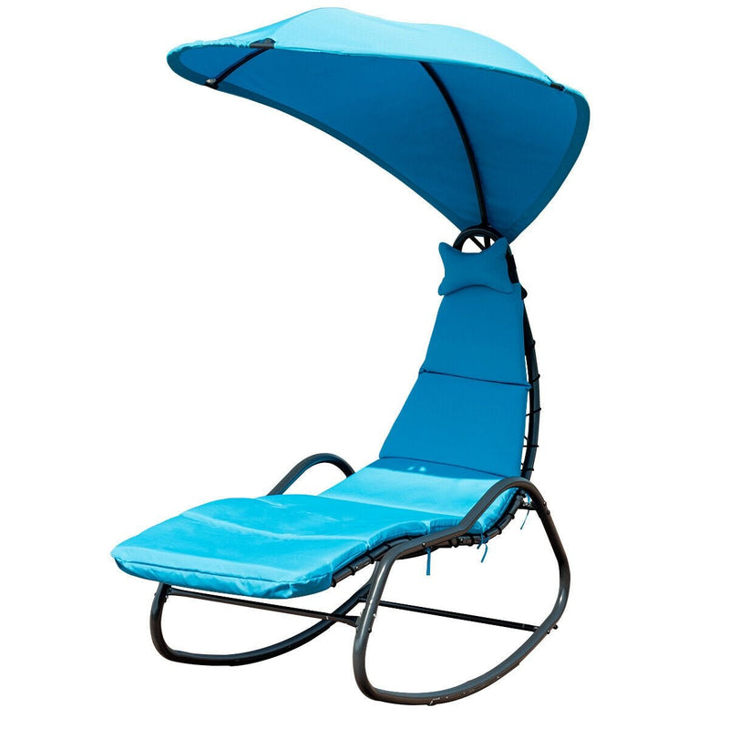 Patio Hanging Swing Chaise Lounge Chair