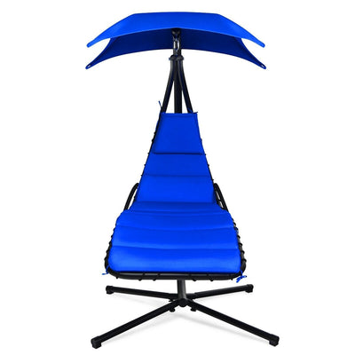 Hanging Stand Chaise Lounger Swing Chair with Pillow