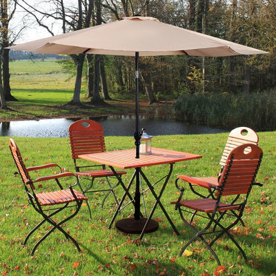 10ft Outdoor Patio Umbrella with Push Button Tilt Control