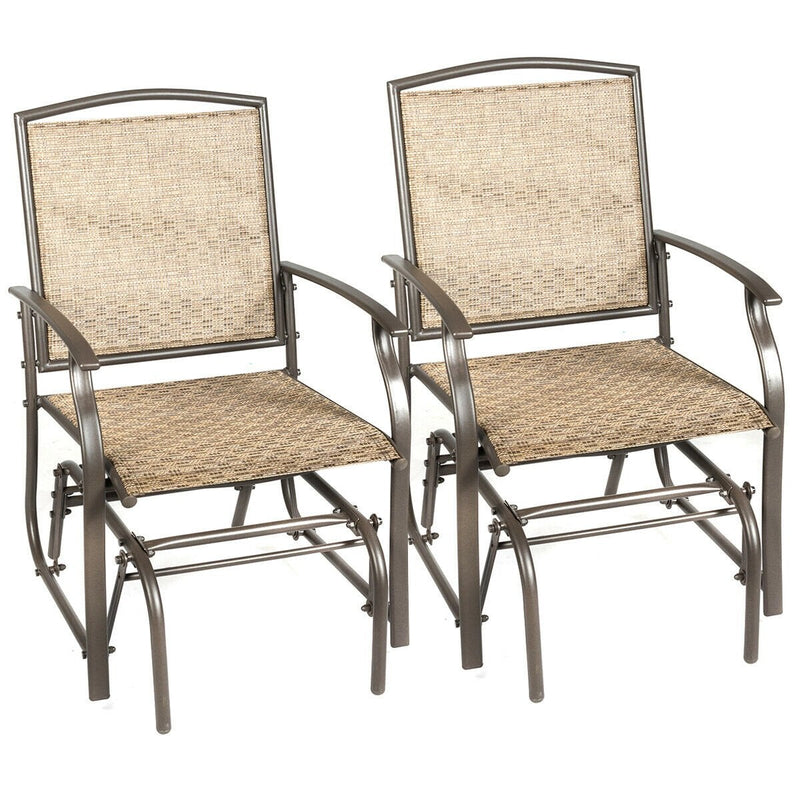 Set of 2 Swing Single Glider Rocking Chairs