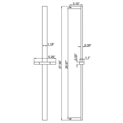 Slide Bar Shower Head With 59 Inch Shower Hose