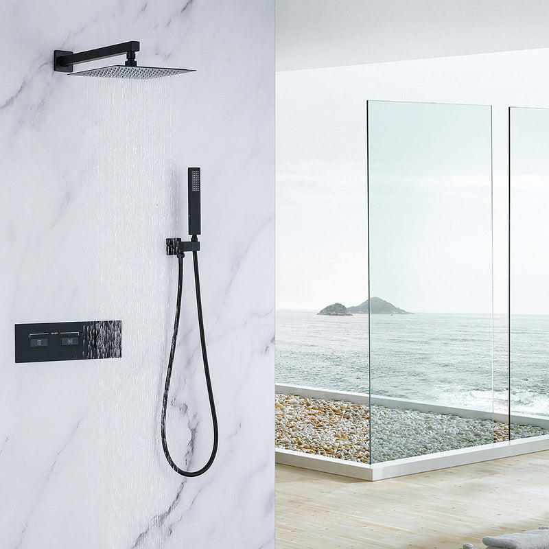 Wall Mounted Dual Function Shower System With Embedded-Box