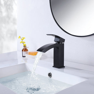 Single Handle Deck Mounted Bathroom Sink Faucet