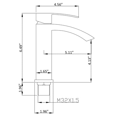 Single Handle Deck Mounted Bathroom Sink Faucet