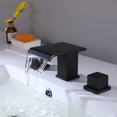 8 in. Widespread 2-Handle Bathroom Faucet in Matte Black