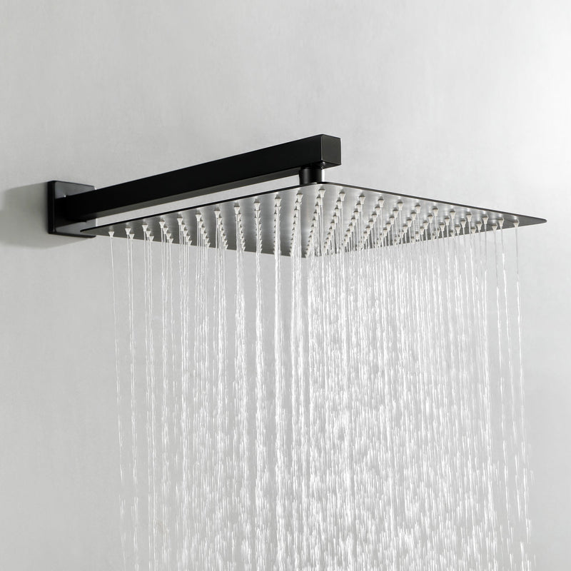 Square Stainless Steel Silicone Nozzles Shower Head