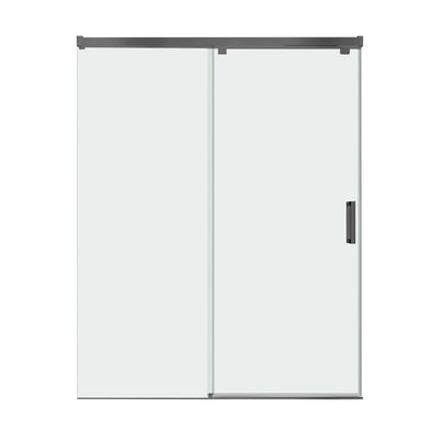 60-in W x 76-in H Semi-frameless Sliding Soft Close Standard Shower Door (Tempered Glass)