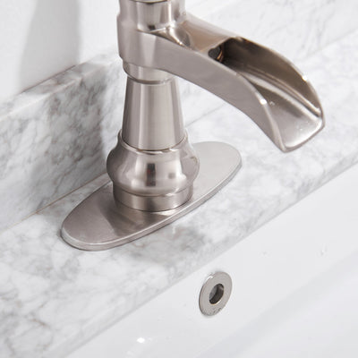 Slim Low Spout Single Handle Single Hole Bathroom Faucet