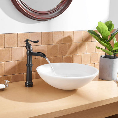 Waterfall Single Hole Single Handle Tall Body Bathroom Vessel Sink Faucet