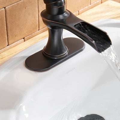 Waterfall Single Hole Single-Handle Low-Arc Bathroom Faucet