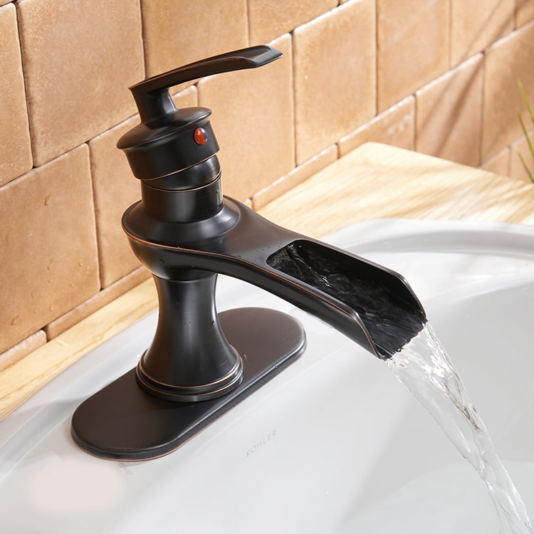 Waterfall Single Hole Single-Handle Low-Arc Bathroom Faucet