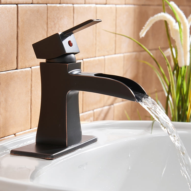 Single Handle Single Hole Bathroom Faucet Pop-Up Drain Included and Supply Line