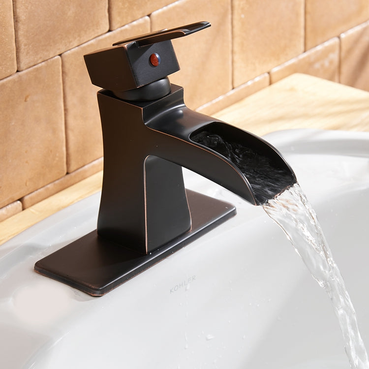 Single Handle Single Hole Bathroom Faucet Pop-Up Drain Included and Supply Line