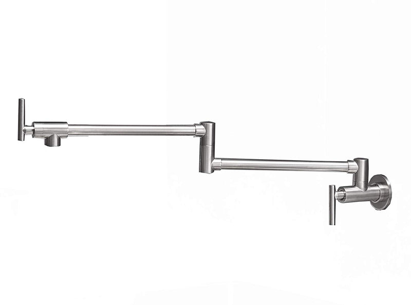 Brass Wall Mounted Pot Filler with Double Handle