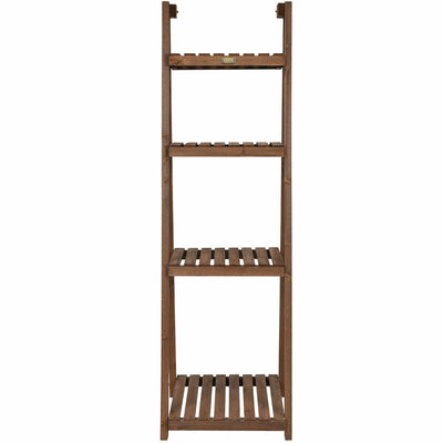 Folding Flower Stand Rack Wood Plant Storage Display Shelf