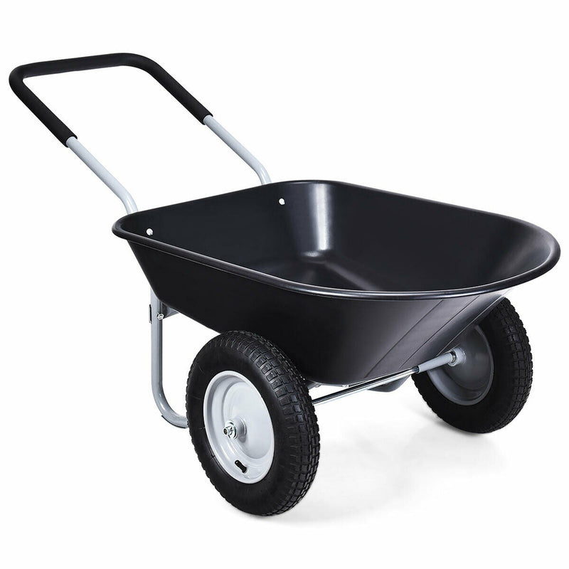 2-Tier Heavy-duty Wheelbarrow Garden Cart