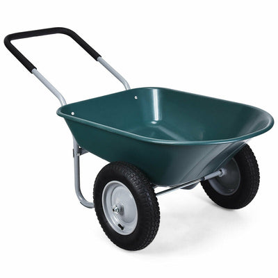 2-Tier Heavy-duty Wheelbarrow Garden Cart