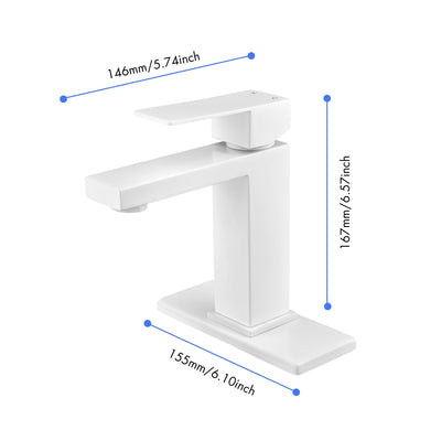 Waterfall Spout Single Handle Bathroom Vanity Sink Faucet