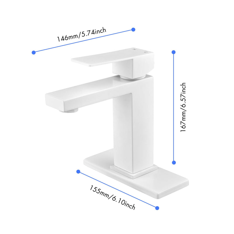 Waterfall Spout Single Handle Bathroom Vanity Sink Faucet