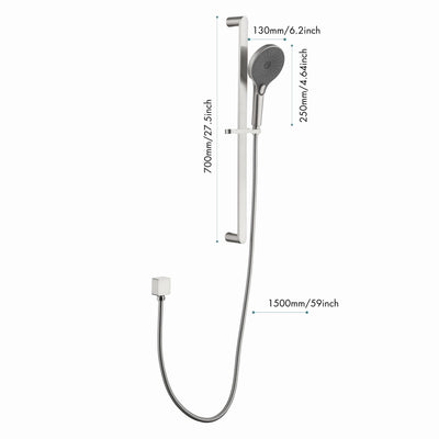 Eco-Performance Handheld Shower with 59-Inch Hose