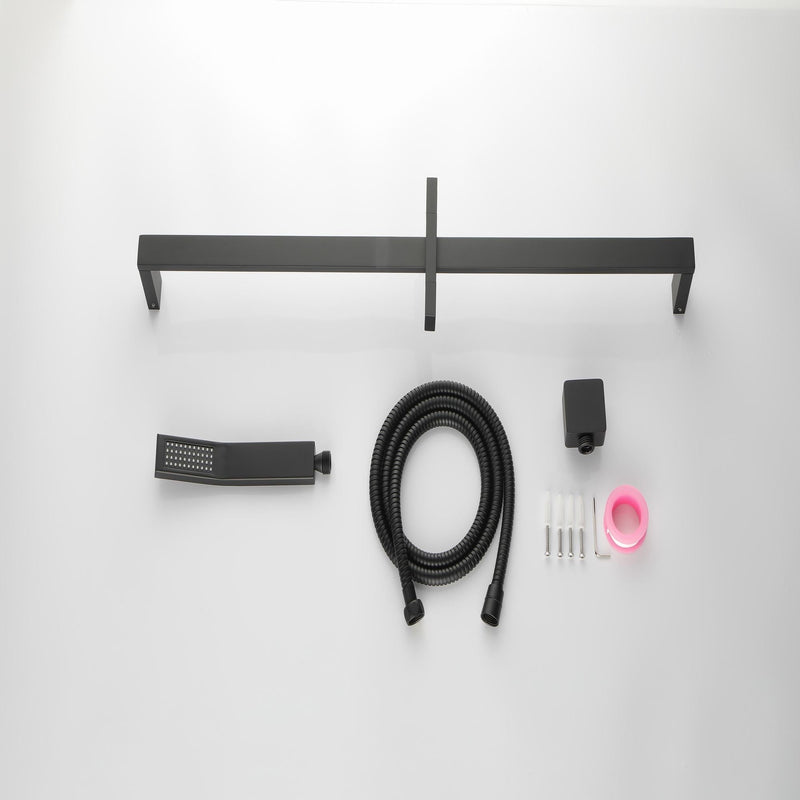 Matte Black Handheld Shower with 59-Inch Hose