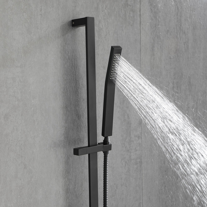 Matte Black Handheld Shower with 59-Inch Hose