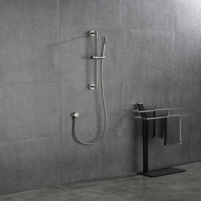 Brushed Nickel Handheld Shower with 28-Inch Slide Bar