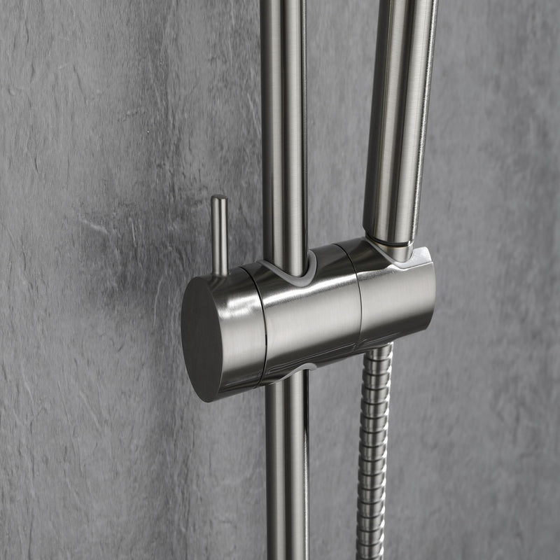 Brushed Nickel Handheld Shower with 28-Inch Slide Bar