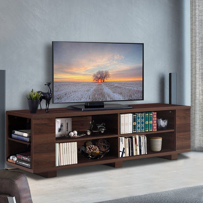 TV Stand with Height Adjustable Shelf