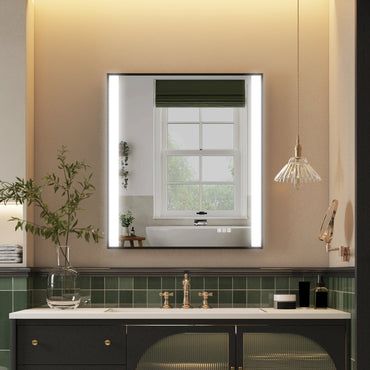 28 in. x 36 in. LED Light Bathroom Mirror with Anti-Fog Function