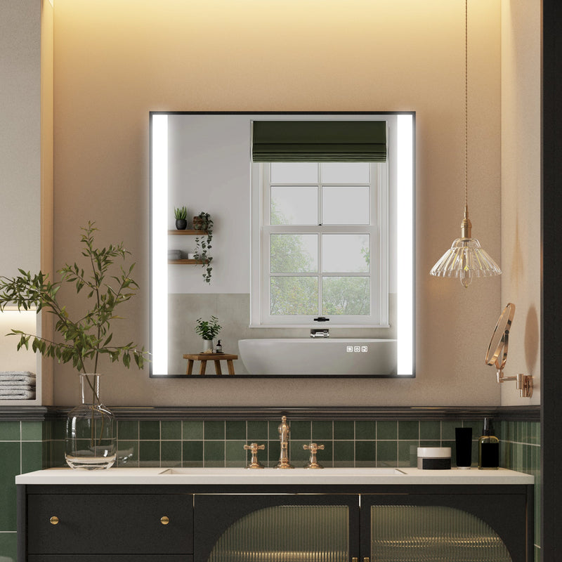 36 in. x 36 in. LED Light Bathroom Mirror with Anti-Fog Function