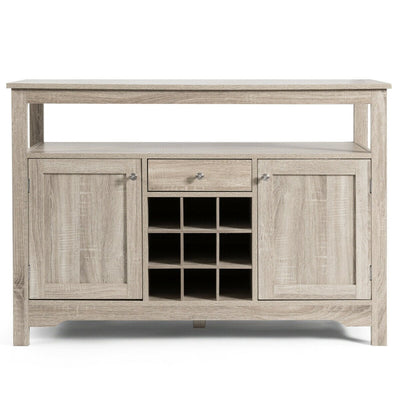 Buffet Server with Cabinet Wine Bottle Storage Sideboard