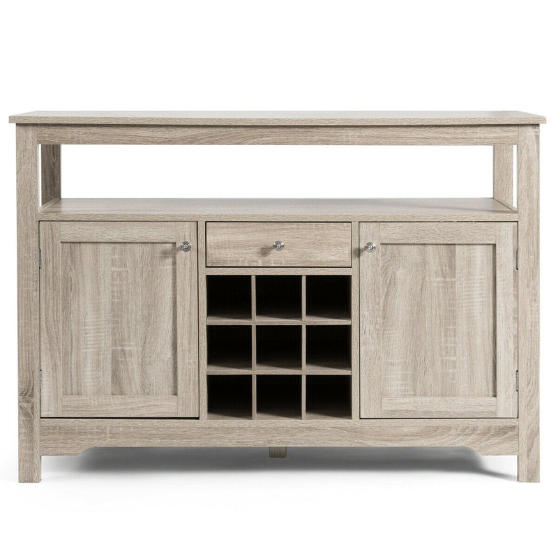 Buffet Server with Cabinet Wine Bottle Storage Sideboard