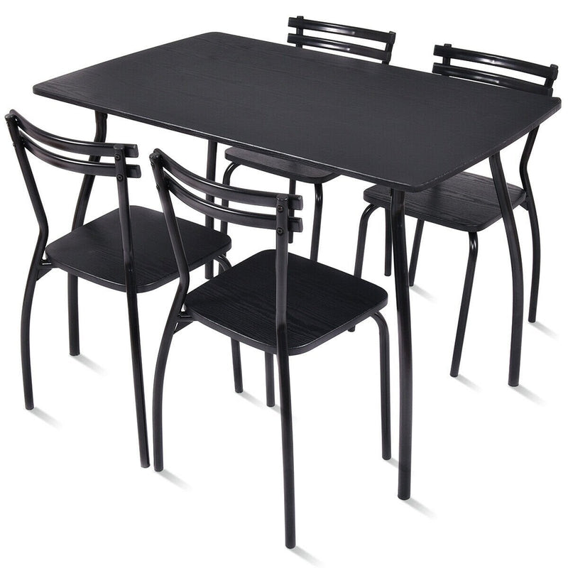 5 Pcs Dining Table Set with 4 Chairs