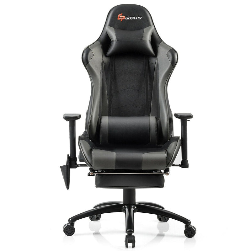 Swivel Leather Massage Gaming Chair Recliner with Headrest and Backrest