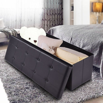 45" Large Folding Ottoman Storage Seat