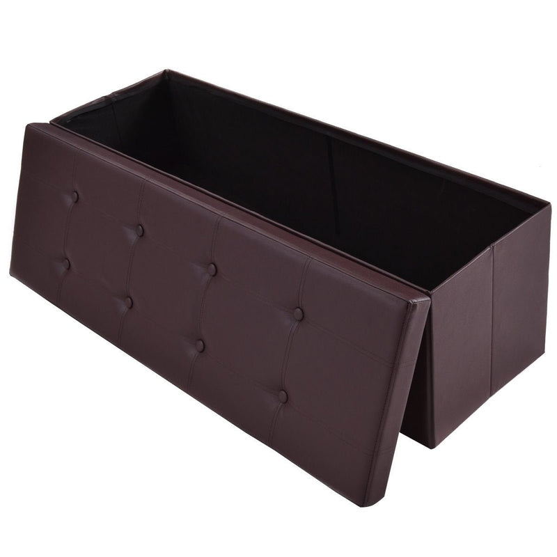 45" Large Folding Ottoman Storage Seat