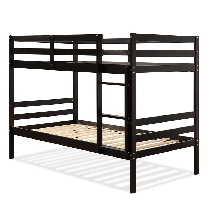 Hardwood Children Bunk Beds with Bed Ladder