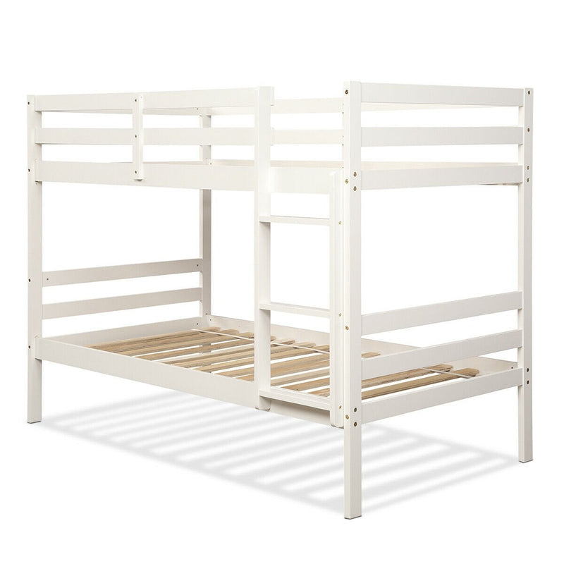 Hardwood Children Bunk Beds with Bed Ladder