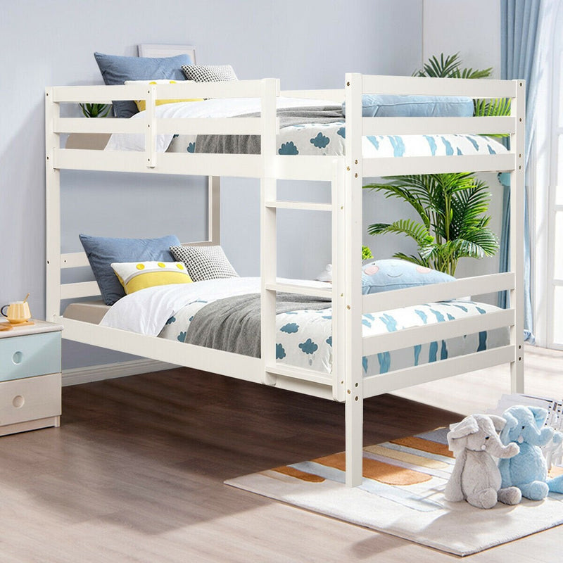 Hardwood Children Bunk Beds with Bed Ladder