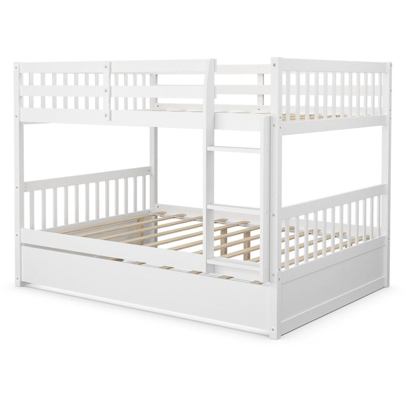 Full over Full Bunk Bed Platform Wood Bed