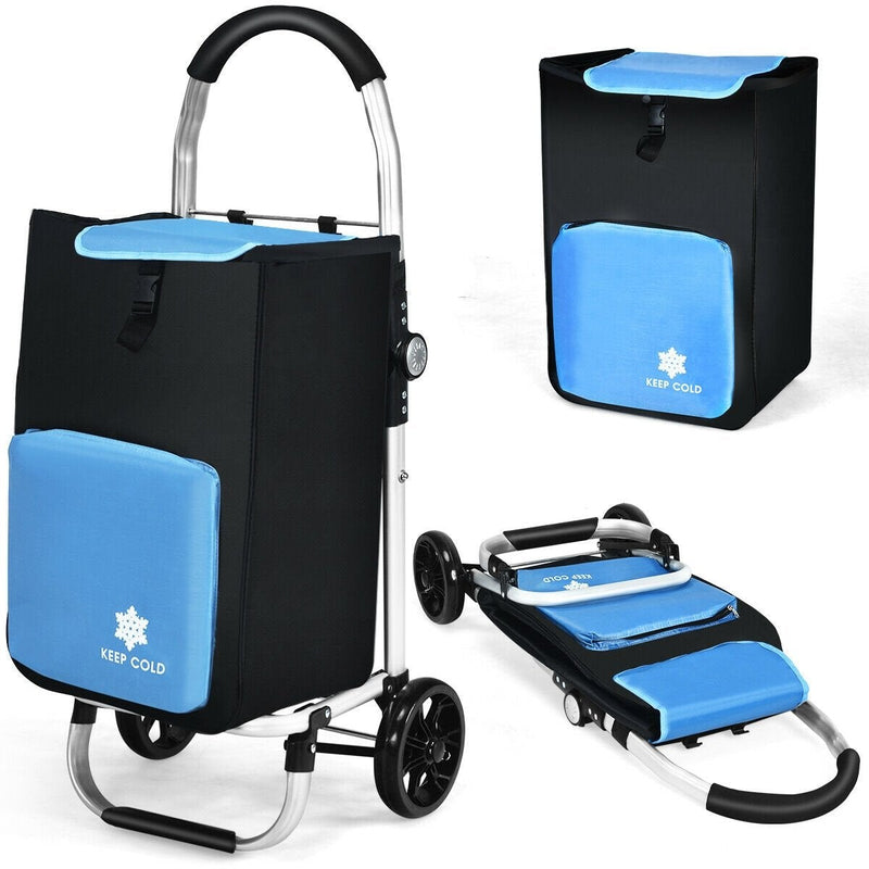 Folding Utility Shopping Trolley Cart with Removable Bag