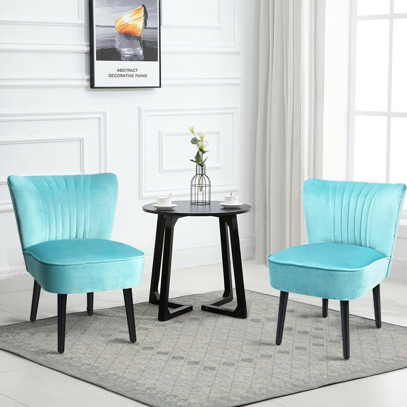 Set of 2 Armless Upholstered Leisure Accent Chair