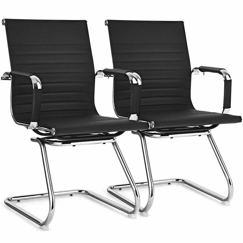 Set of 2 Office Guest Chairs Waiting Room Chairs