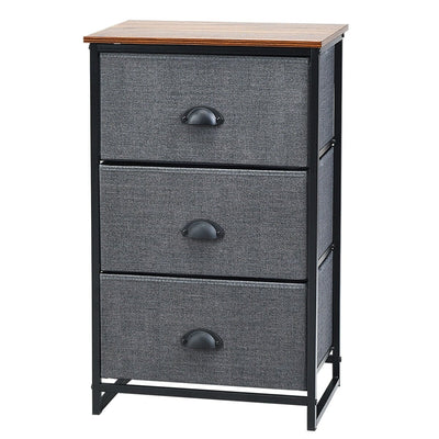 3-Drawer Removeable Rectangular Nightstand