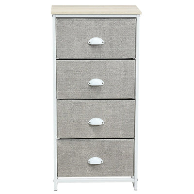 Metal Frame Chest Storage Bedside Table with 4 Removable Drawers