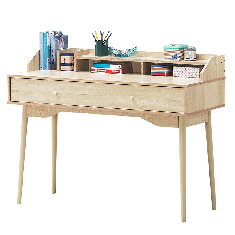 Writing Desk with Drawer Computer Wooden Desk