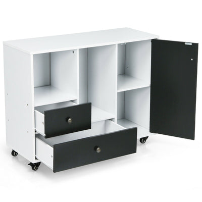 Lateral Removable Filing Cabinet with 2 Drawers and One Door