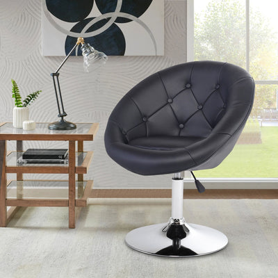 Adjustable Modern Swivel Round Tufted Chair